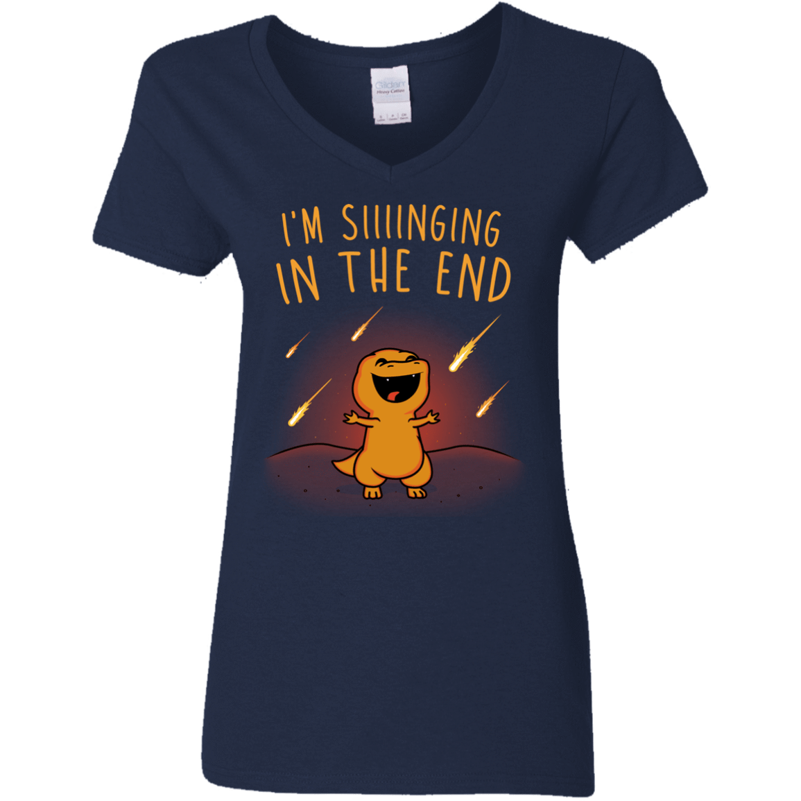 T-Shirts Navy / S Singing in the End Women's V-Neck T-Shirt