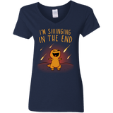 T-Shirts Navy / S Singing in the End Women's V-Neck T-Shirt