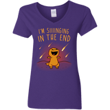 T-Shirts Purple / S Singing in the End Women's V-Neck T-Shirt