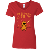 T-Shirts Red / S Singing in the End Women's V-Neck T-Shirt