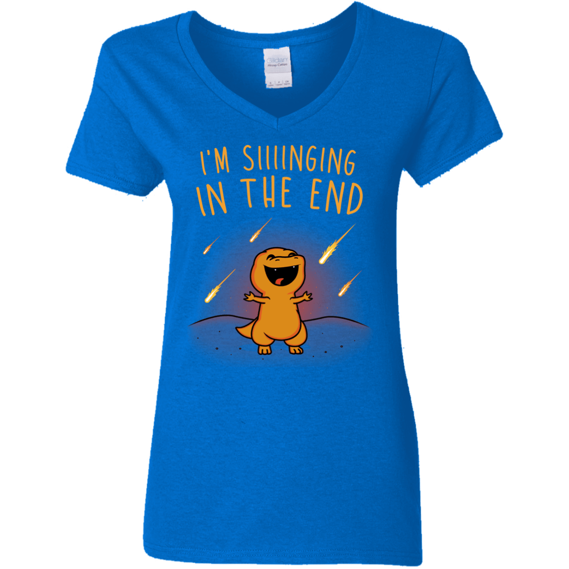 T-Shirts Royal / S Singing in the End Women's V-Neck T-Shirt