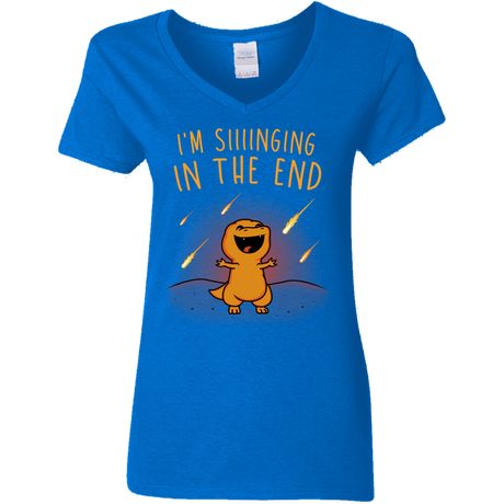 T-Shirts Royal / S Singing in the End Women's V-Neck T-Shirt