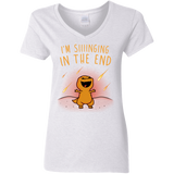 T-Shirts White / S Singing in the End Women's V-Neck T-Shirt