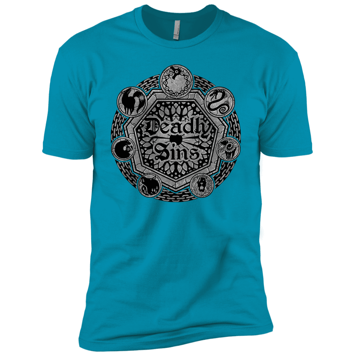 T-Shirts Turquoise / YXS Sins Shield Boys Premium T-Shirt