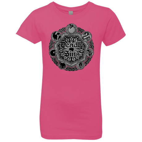 T-Shirts Hot Pink / YXS Sins Shield Girls Premium T-Shirt