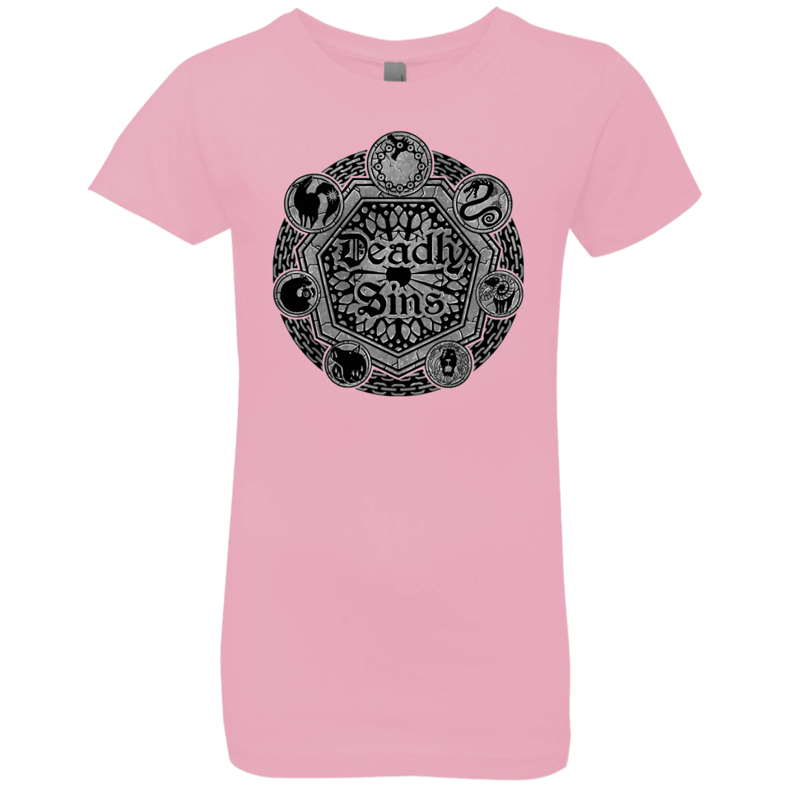 T-Shirts Light Pink / YXS Sins Shield Girls Premium T-Shirt