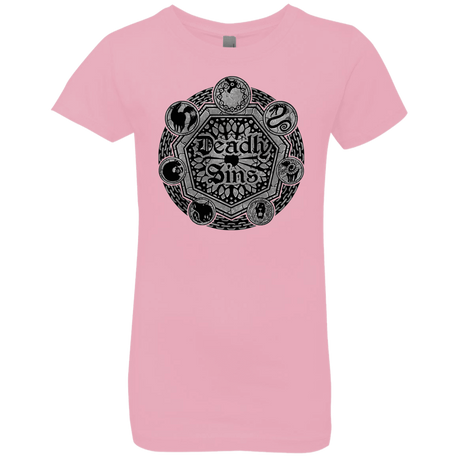 T-Shirts Light Pink / YXS Sins Shield Girls Premium T-Shirt