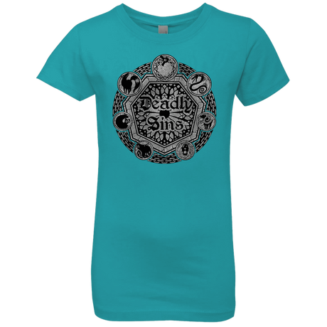 T-Shirts Tahiti Blue / YXS Sins Shield Girls Premium T-Shirt
