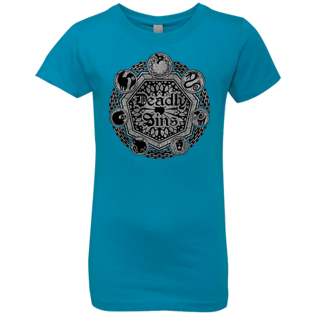 T-Shirts Turquoise / YXS Sins Shield Girls Premium T-Shirt