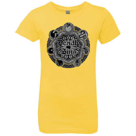 T-Shirts Vibrant Yellow / YXS Sins Shield Girls Premium T-Shirt