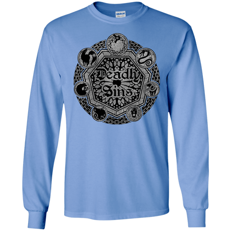 T-Shirts Carolina Blue / S Sins Shield Men's Long Sleeve T-Shirt