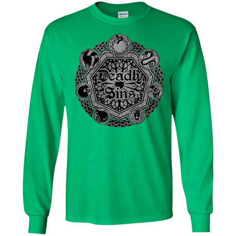 T-Shirts Irish Green / S Sins Shield Men's Long Sleeve T-Shirt