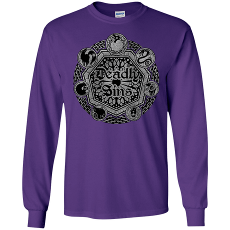 T-Shirts Purple / S Sins Shield Men's Long Sleeve T-Shirt