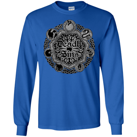 T-Shirts Royal / S Sins Shield Men's Long Sleeve T-Shirt