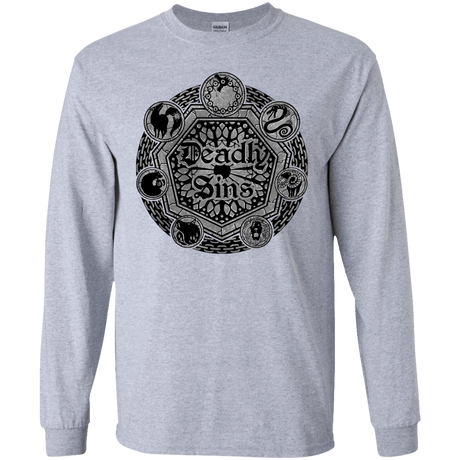 T-Shirts Sport Grey / S Sins Shield Men's Long Sleeve T-Shirt