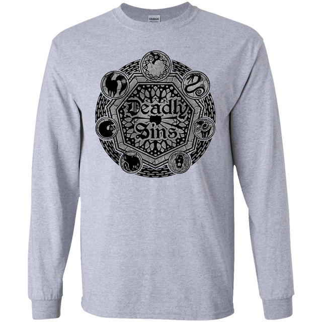 T-Shirts Sport Grey / S Sins Shield Men's Long Sleeve T-Shirt