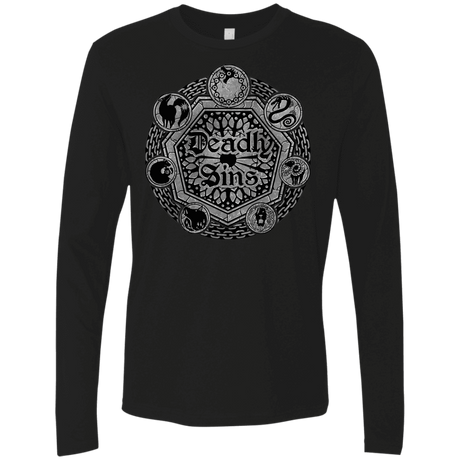 T-Shirts Black / S Sins Shield Men's Premium Long Sleeve
