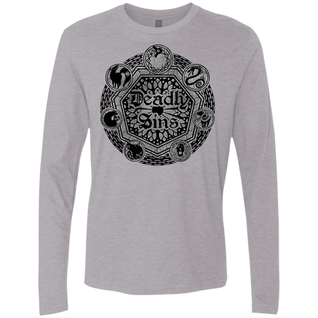 T-Shirts Heather Grey / S Sins Shield Men's Premium Long Sleeve