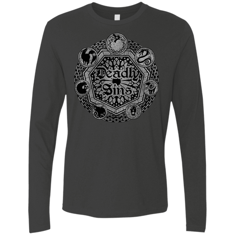 T-Shirts Heavy Metal / S Sins Shield Men's Premium Long Sleeve