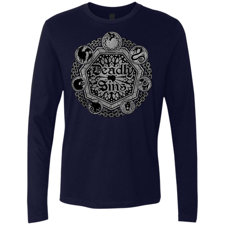 T-Shirts Midnight Navy / S Sins Shield Men's Premium Long Sleeve