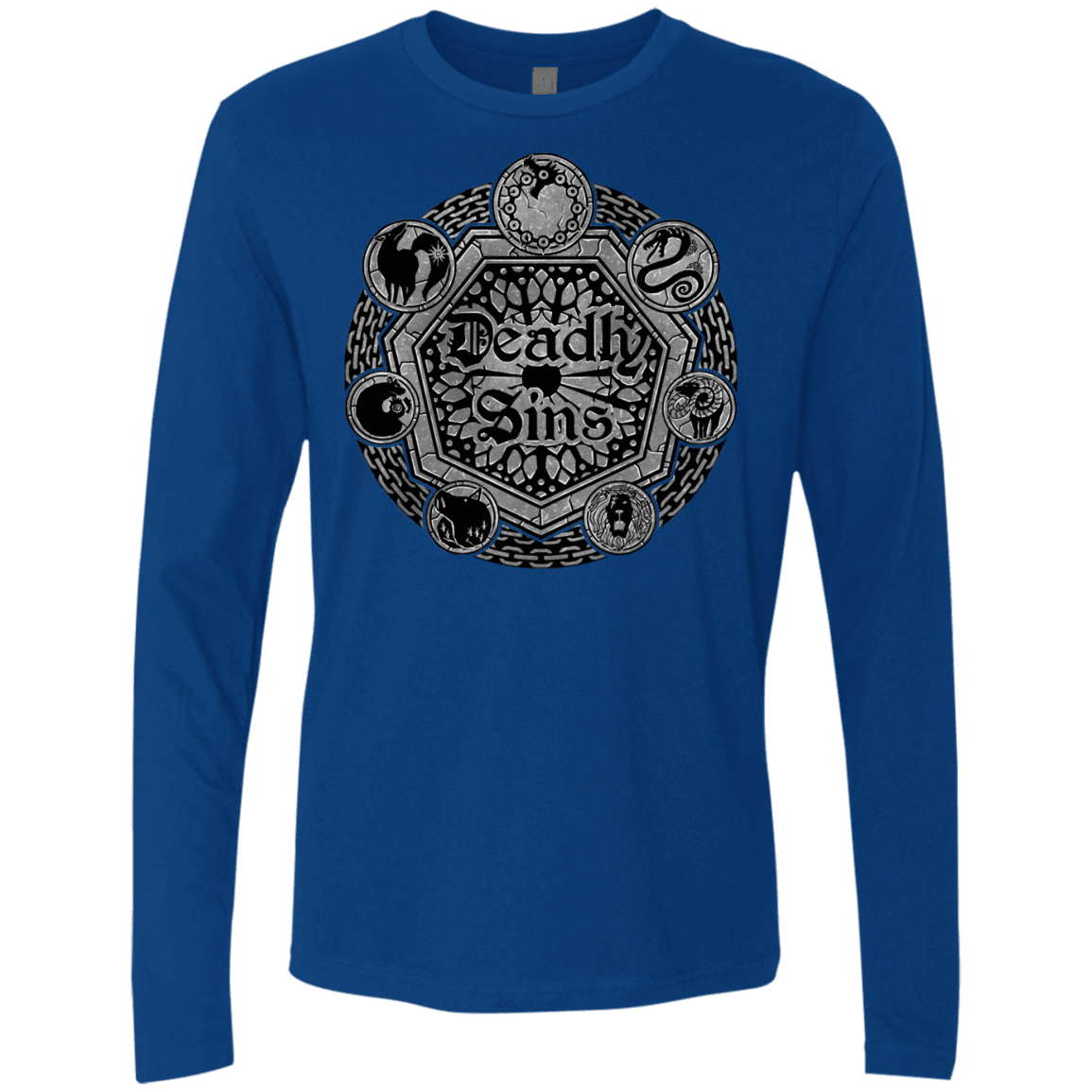 T-Shirts Royal / S Sins Shield Men's Premium Long Sleeve