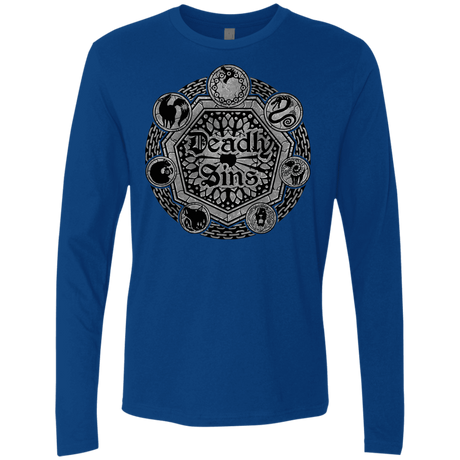 T-Shirts Royal / S Sins Shield Men's Premium Long Sleeve