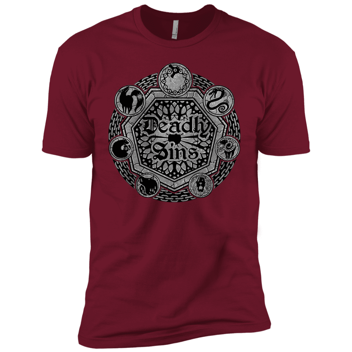 T-Shirts Cardinal / X-Small Sins Shield Men's Premium T-Shirt