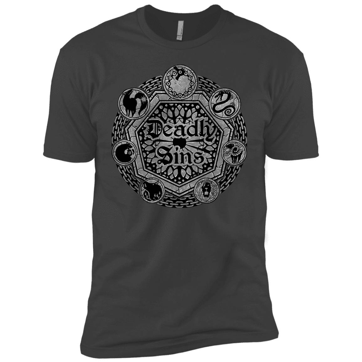 T-Shirts Heavy Metal / X-Small Sins Shield Men's Premium T-Shirt