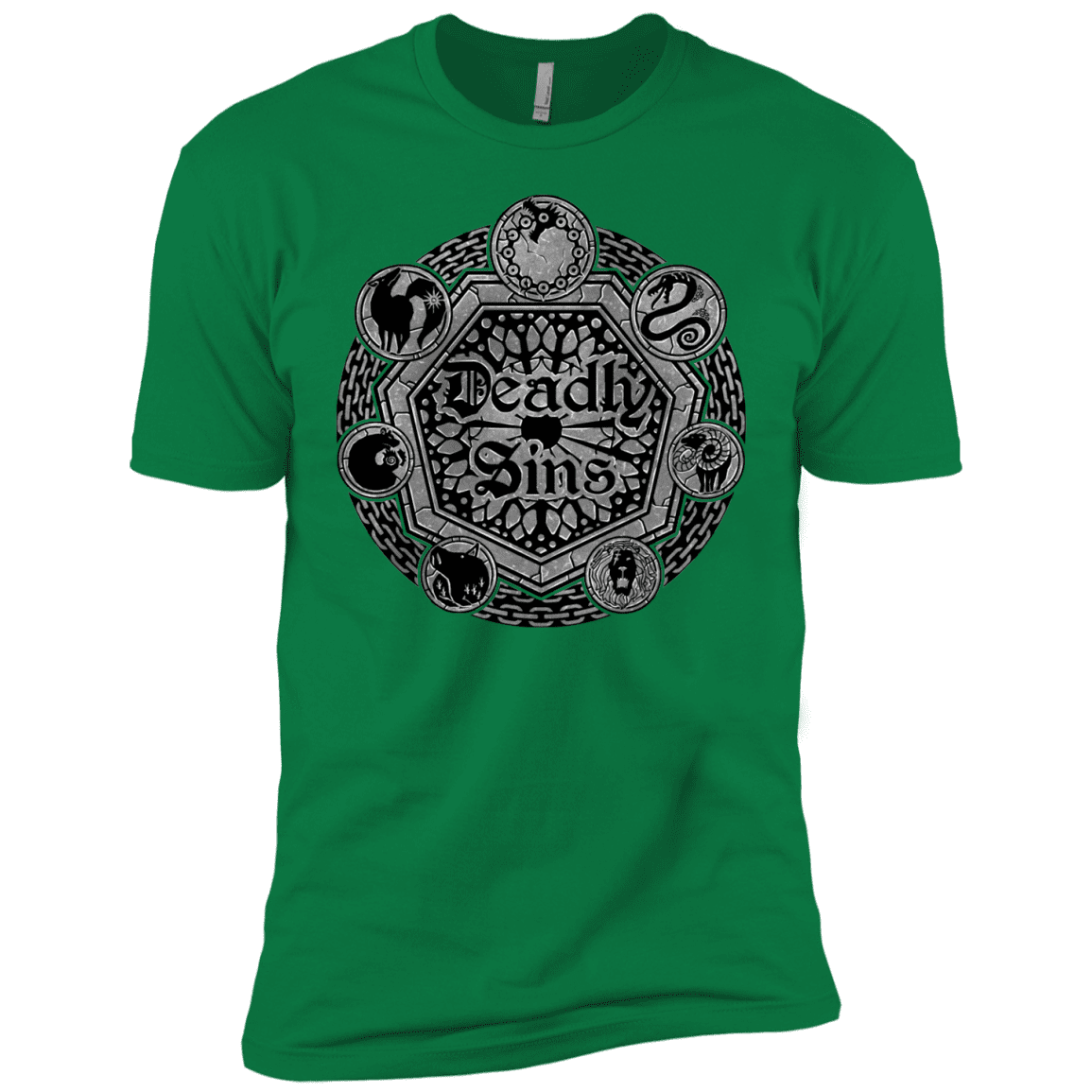 T-Shirts Kelly Green / X-Small Sins Shield Men's Premium T-Shirt