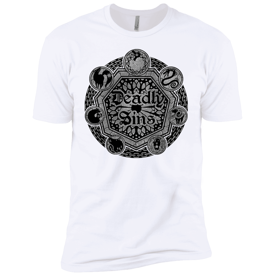 T-Shirts White / X-Small Sins Shield Men's Premium T-Shirt