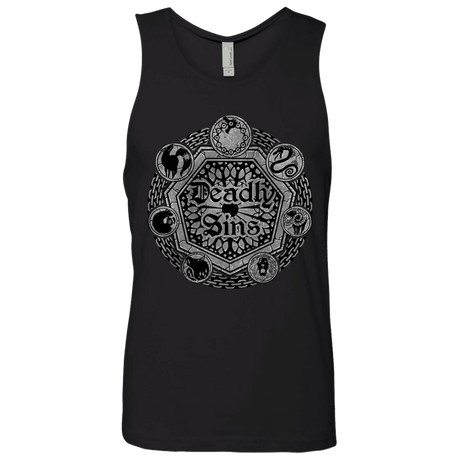 T-Shirts Black / S Sins Shield Men's Premium Tank Top