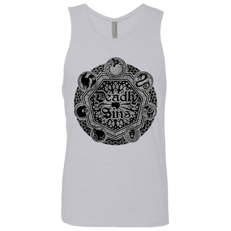 T-Shirts Heather Grey / S Sins Shield Men's Premium Tank Top