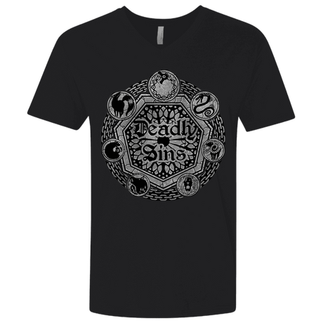 T-Shirts Black / X-Small Sins Shield Men's Premium V-Neck