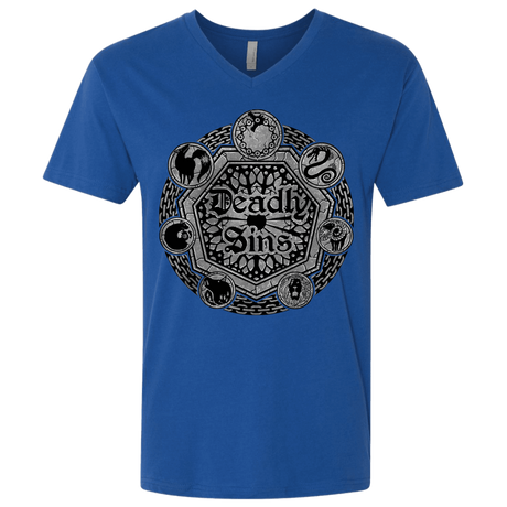 T-Shirts Royal / X-Small Sins Shield Men's Premium V-Neck