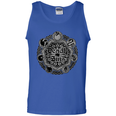 T-Shirts Royal / S Sins Shield Men's Tank Top