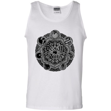 T-Shirts White / S Sins Shield Men's Tank Top