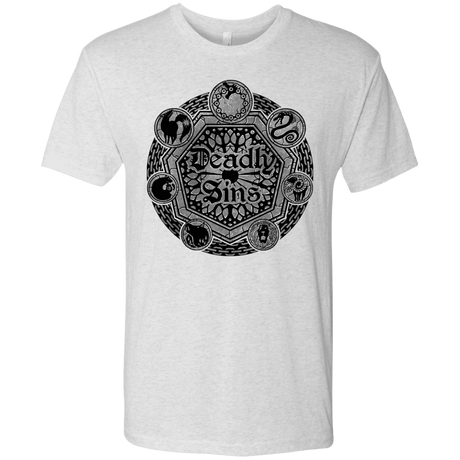 T-Shirts Heather White / S Sins Shield Men's Triblend T-Shirt