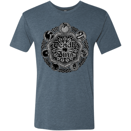 T-Shirts Indigo / S Sins Shield Men's Triblend T-Shirt