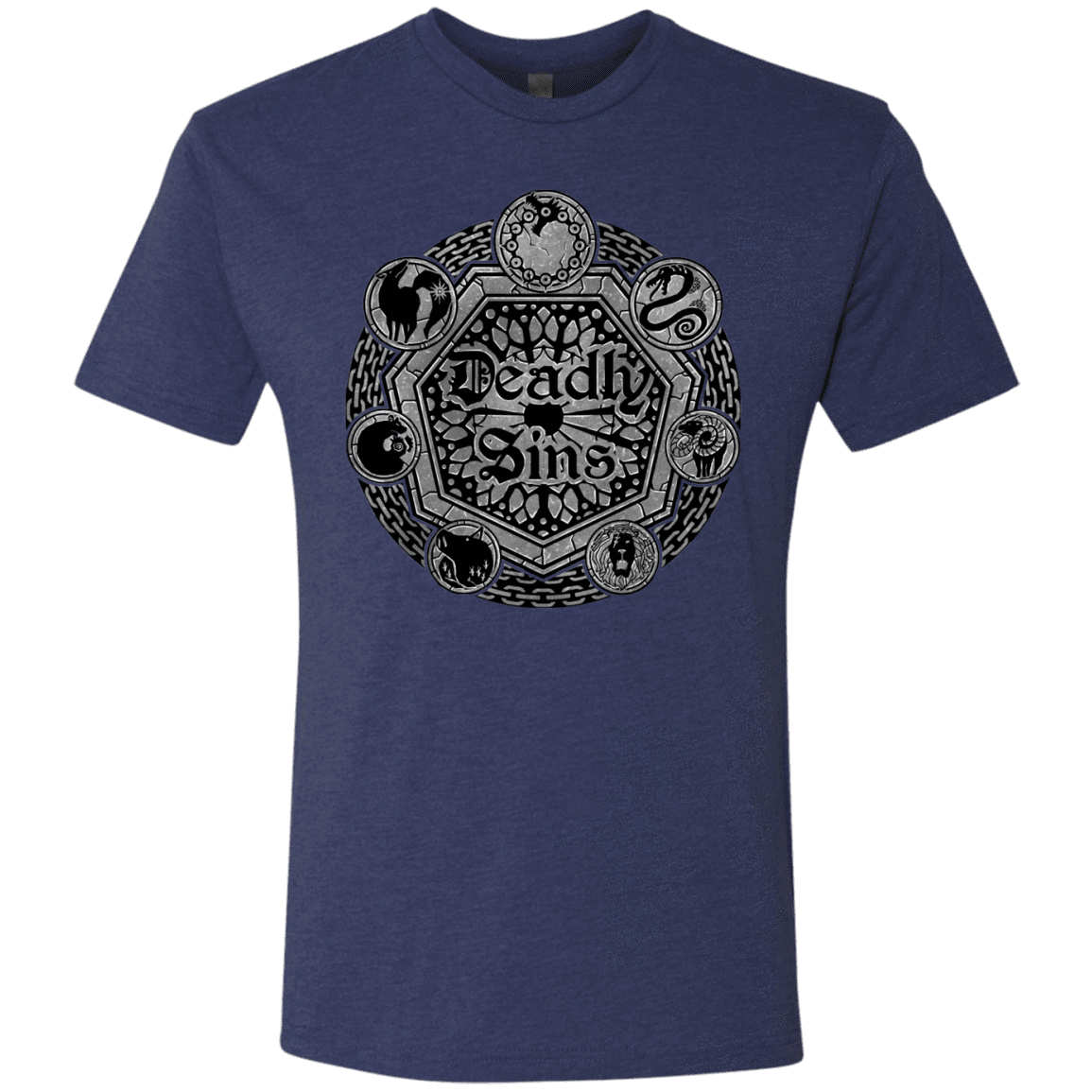 T-Shirts Vintage Navy / S Sins Shield Men's Triblend T-Shirt