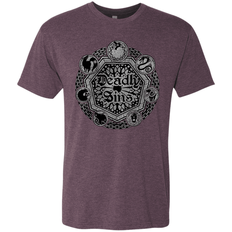 T-Shirts Vintage Purple / S Sins Shield Men's Triblend T-Shirt