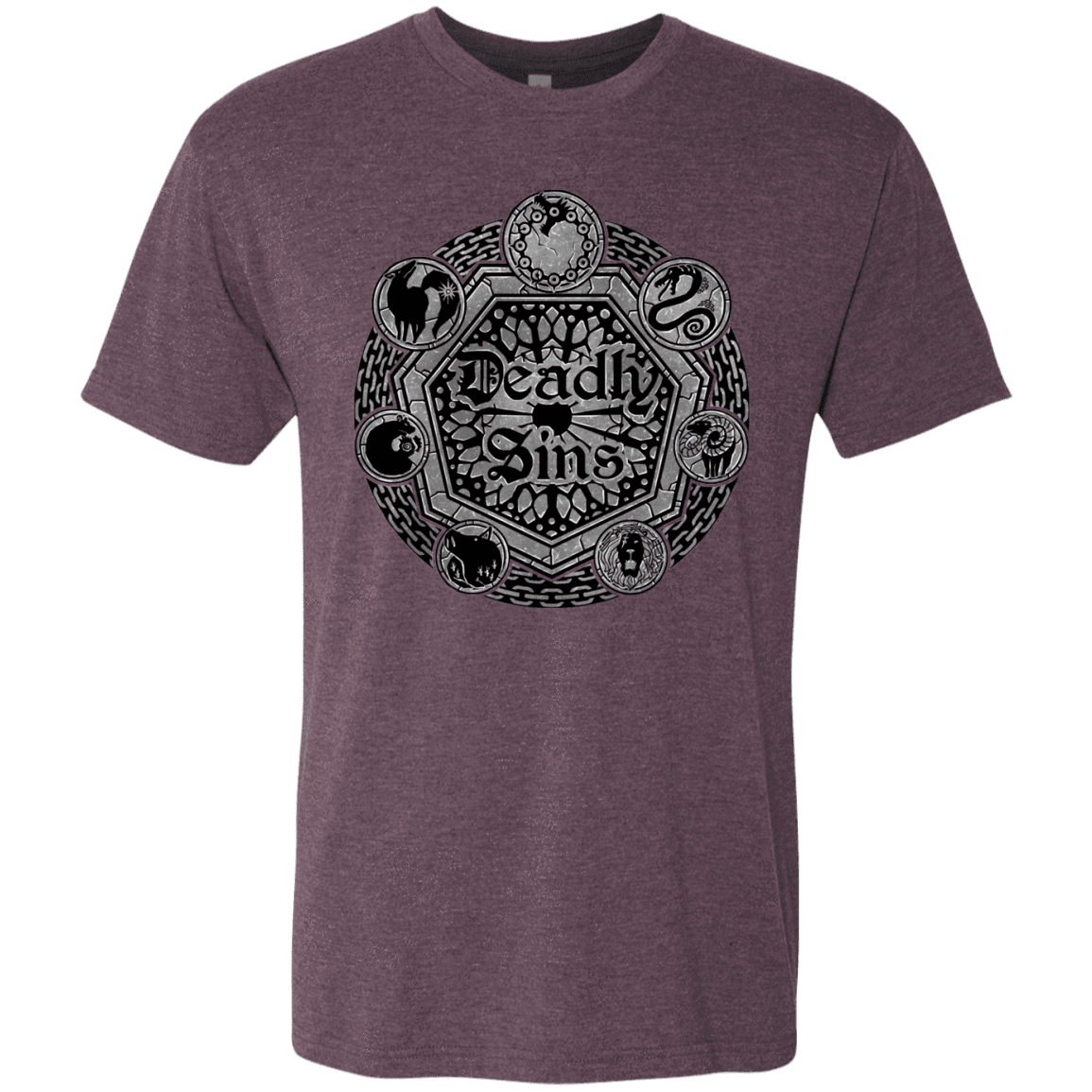 T-Shirts Vintage Purple / S Sins Shield Men's Triblend T-Shirt