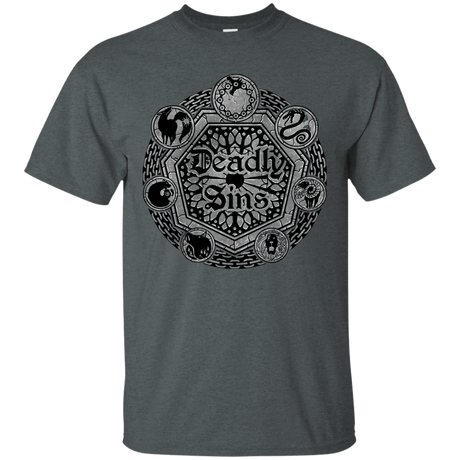 T-Shirts Dark Heather / S Sins Shield T-Shirt
