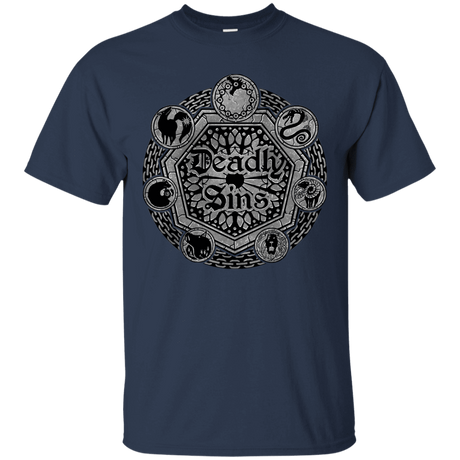 T-Shirts Navy / S Sins Shield T-Shirt