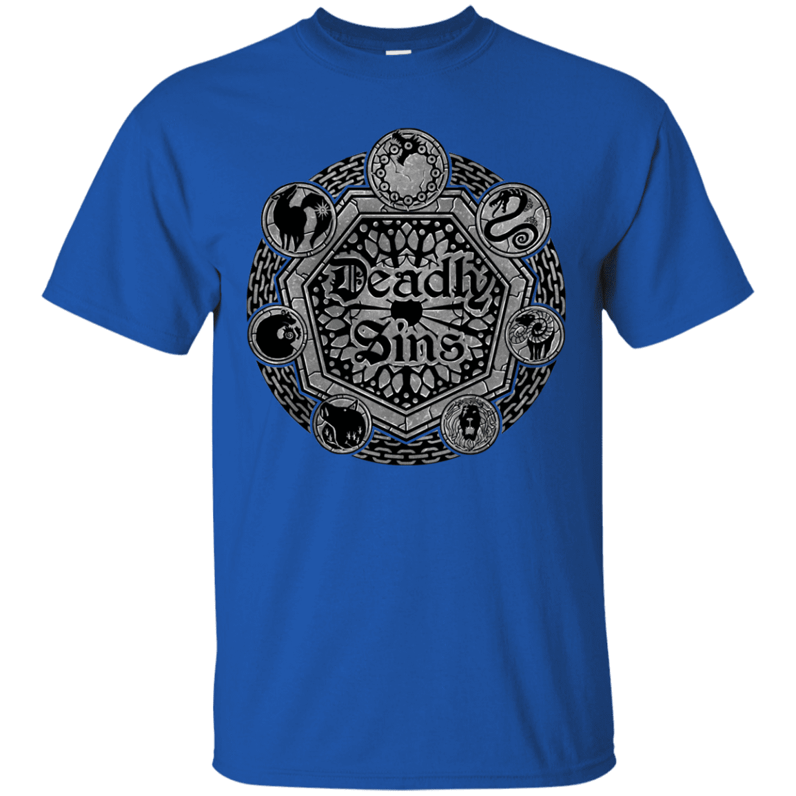 T-Shirts Royal / S Sins Shield T-Shirt