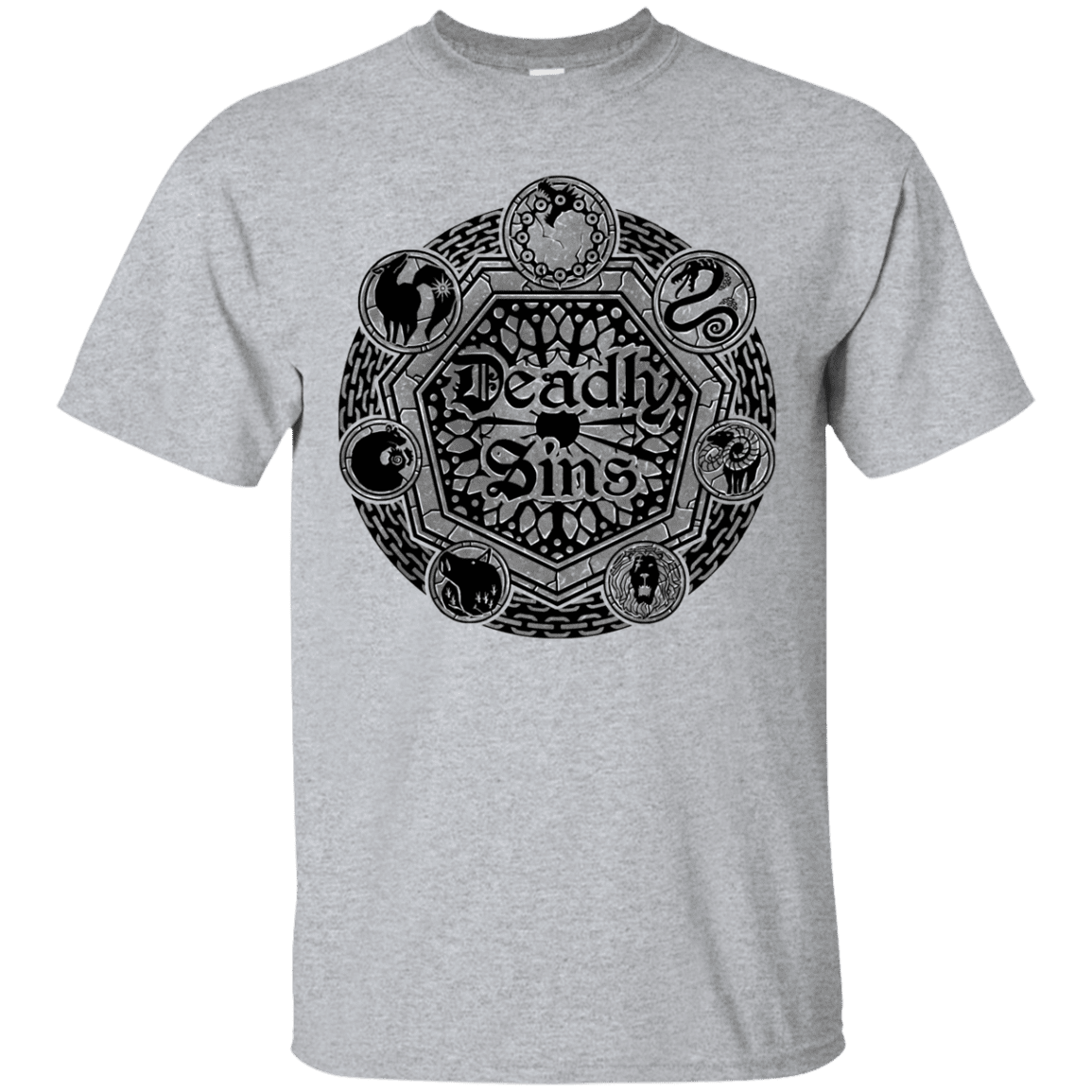 T-Shirts Sport Grey / S Sins Shield T-Shirt