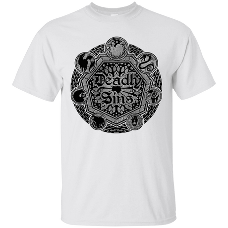 T-Shirts White / S Sins Shield T-Shirt