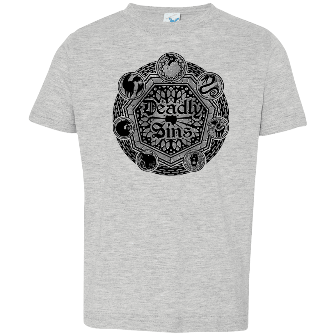 T-Shirts Heather Grey / 2T Sins Shield Toddler Premium T-Shirt