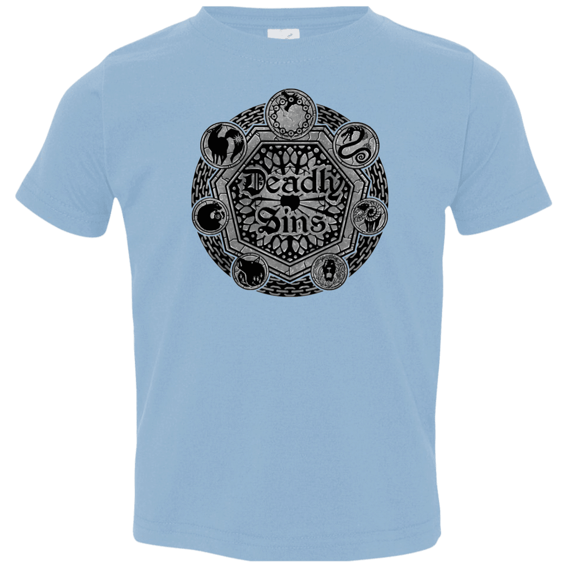 T-Shirts Light Blue / 2T Sins Shield Toddler Premium T-Shirt