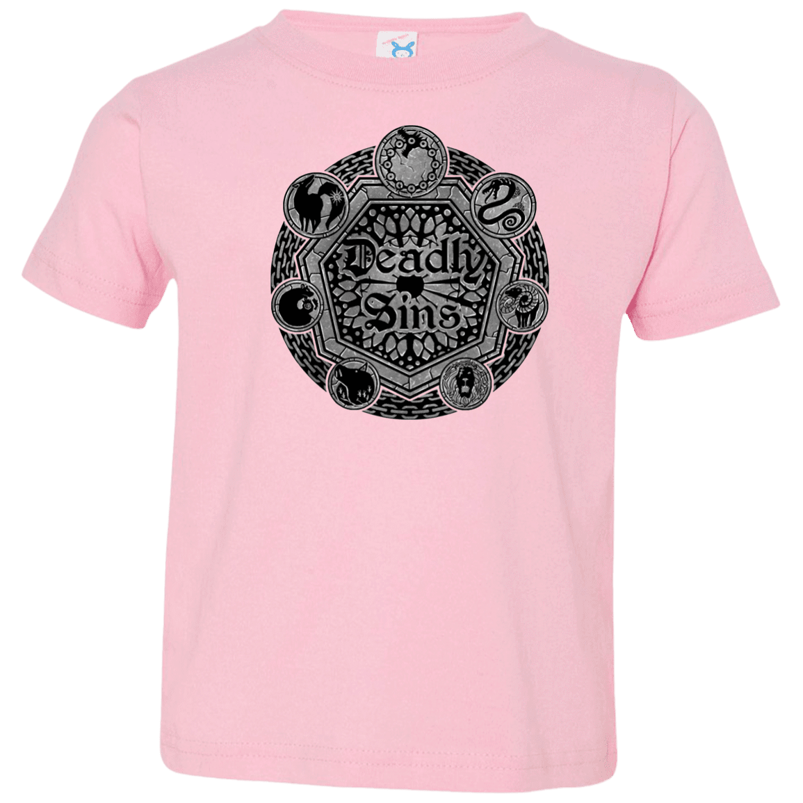 T-Shirts Pink / 2T Sins Shield Toddler Premium T-Shirt