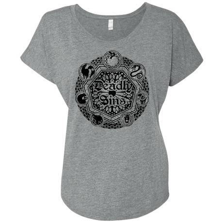 T-Shirts Premium Heather / X-Small Sins Shield Triblend Dolman Sleeve